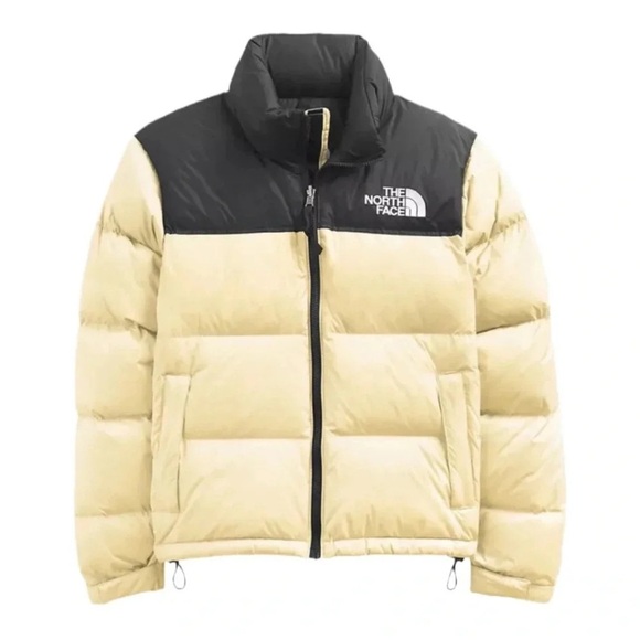 NWT! 1X Nuptse - The North Face Women's Light Yellow & Black Puffer - Picture 14 of 14